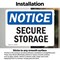 Signmission Secure Storage, 7 in W x Rectangle, Vinyl Decal OS-2PACK-NS-D-57-L-18267 - alternate 3